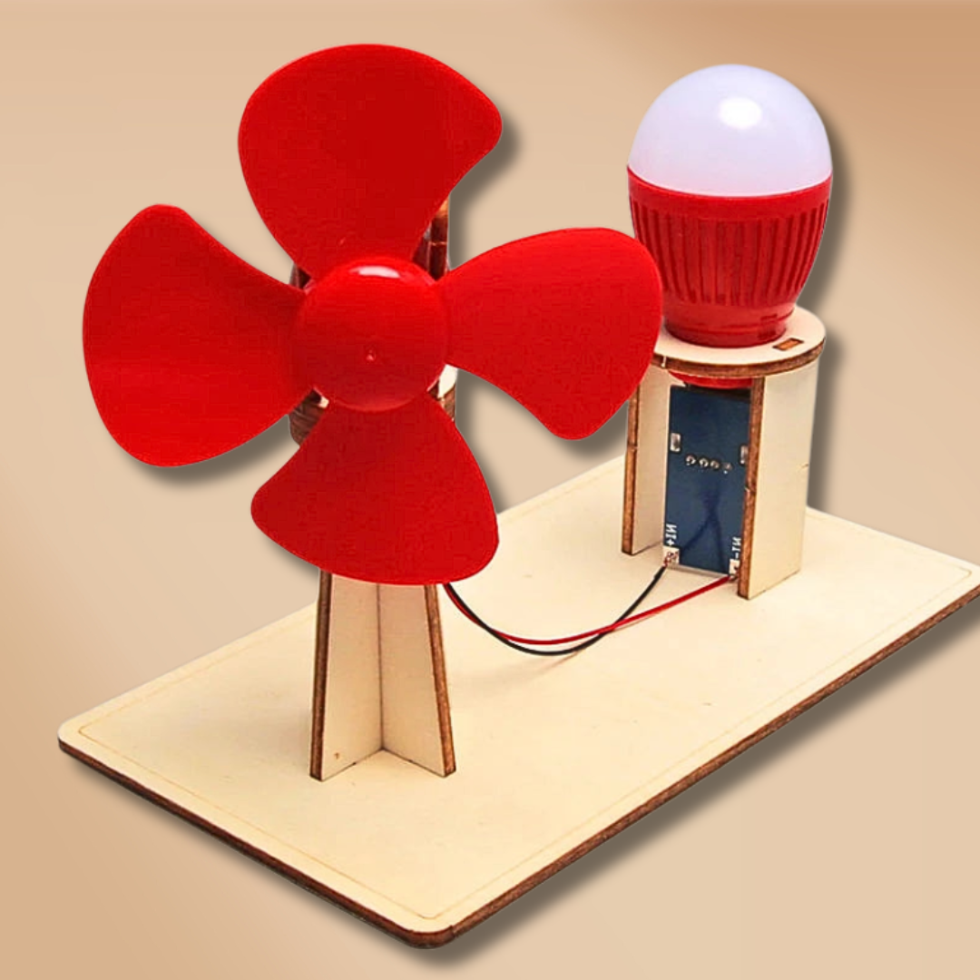 Houten STEM Handgenerator Speelset
