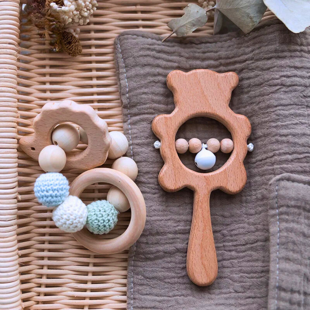 Duurzame Houten Rammelaar Set