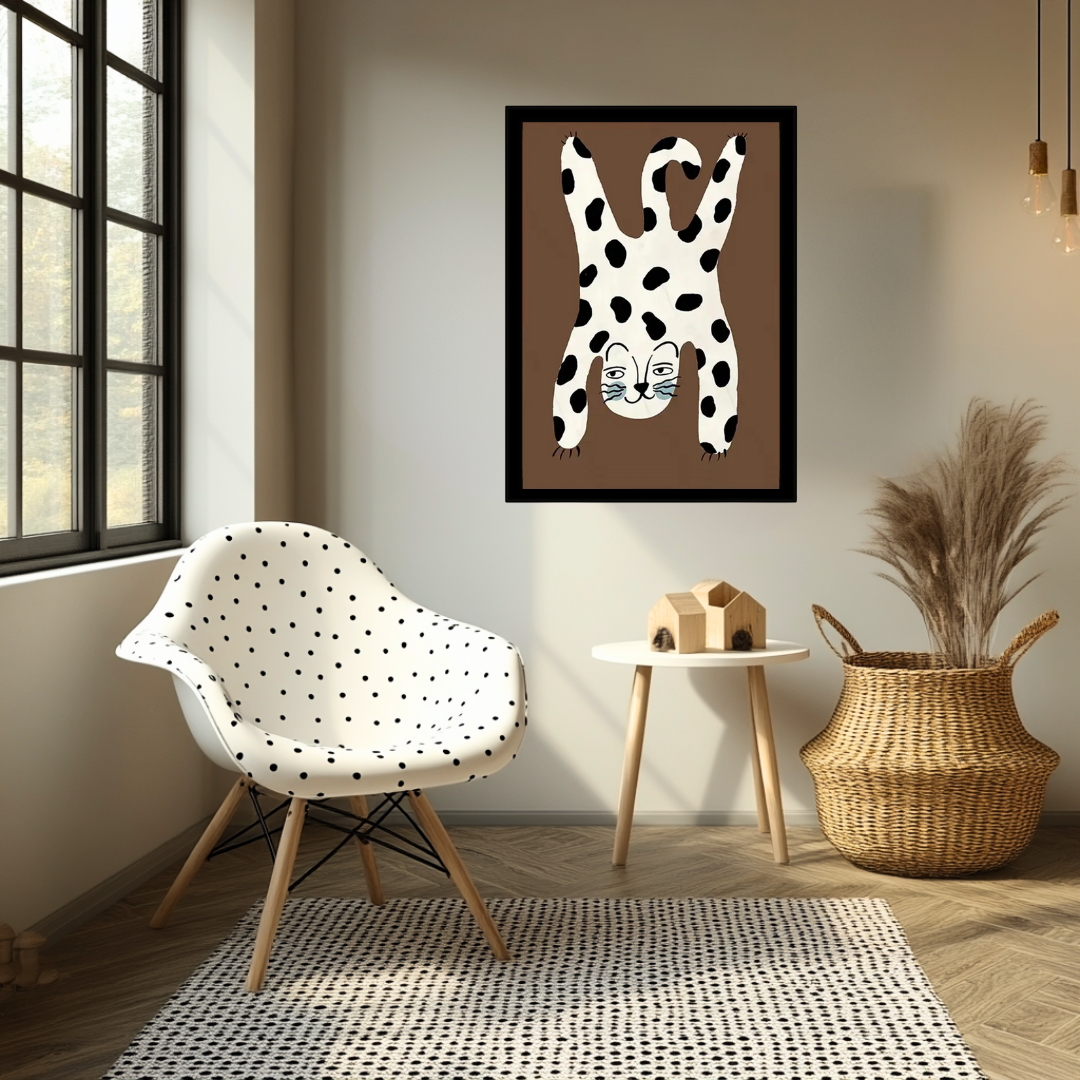 Canvas Schilderij 'Dottig Luipaard'